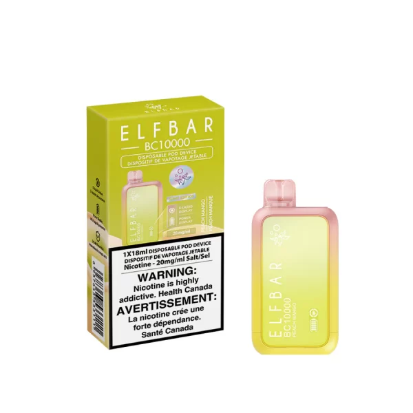 ELF BAR 10000 PEACH MANGO RECHARGEABLE DISPOSABLE VAPE