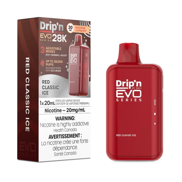 ENVI Drip'n 28K Red Classic Ice Disposable Vape