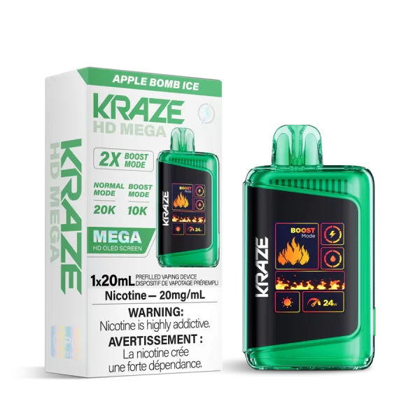 KRAZE MEGA 20K APPLE BOMB ICE DISPOSABLE VAPE