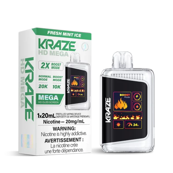 KRAZE MEGA 20K FRESH MINT ICE DISPOSABLE VAPE