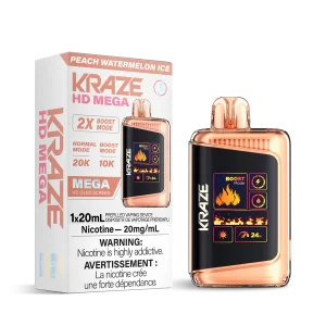 KRAZE MEGA 20K PEACH WATERMELON ICE DISPOSABLE VAPE